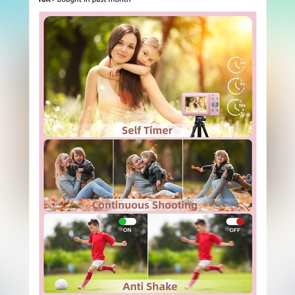 Digital Camera, FHD 1080P Camera with 16X Zoom Anti Shake like-new - Picture 3 of 6